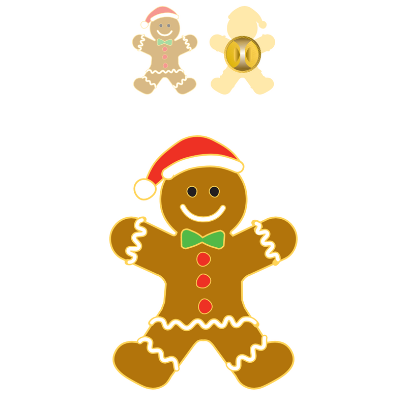 Christmas Gingerbread Man Badge